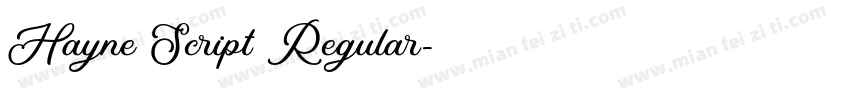 Hayne Script Regular字体转换